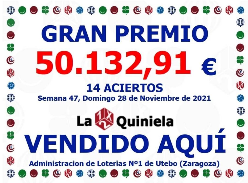 La Quiniela: 14 aciertos, 50.132,91€