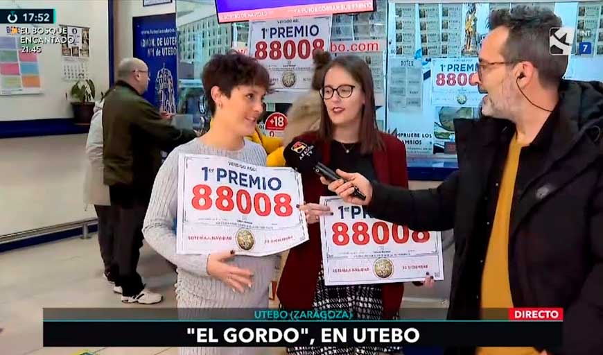 Admon. Nº1 de Utebo: Premios El Gordo