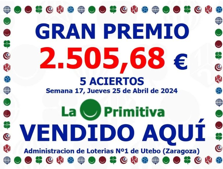 La Primitiva 25 de abril de 2024