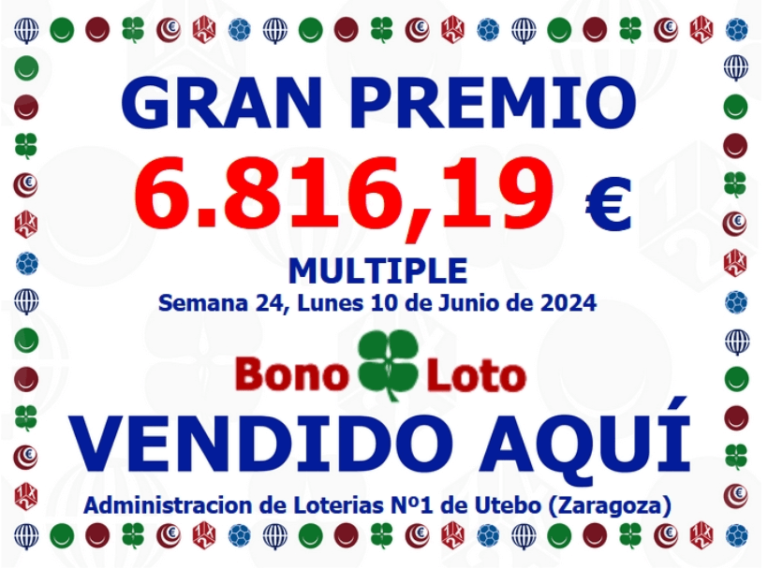 Bonoloto: 10 de junio de 2024